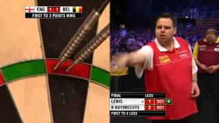 Adrian Lewis vs Ronnie Huybrechts World Cup of Darts 2013 Final [upl. by Ahsikym588]