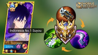 SUYOU TRINITY BUILD amp EMBLEM 2024 IS BACK  GLOBAL SUYOU RECOMMENDED BUILD amp EMBLEM 2024 MLBB [upl. by Kally]