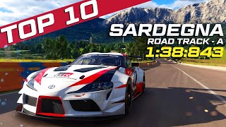 TOP 10  Sardegna Road Track A Hotlap  Daily Race B [upl. by Nalid554]