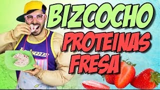 Bizcocho de proteínas sabor fresa  Recetas Fitness [upl. by Nipsirc]