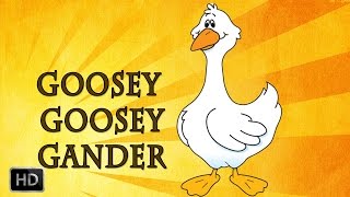 Goosey Goosey Gander  Nursery Rhymes with Lyrics  Cartoon Animated Rhymes for KIds [upl. by Ellord]