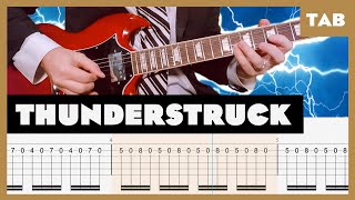 ACDC  Thunderstruck  Guitar Tab  Lesson  Cover  Tutorial [upl. by Quennie697]