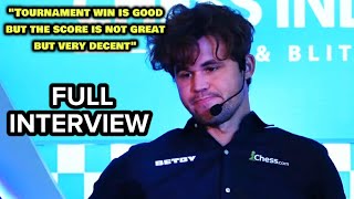 Magnus Carlsen Full Interview after winning Tata Steel Rapid amp Blitz in Kolkata  Magnus Carlsen [upl. by Luiza265]