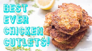 Crispy Italian Breaded Chicken Cutlets [upl. by Enitsrik]