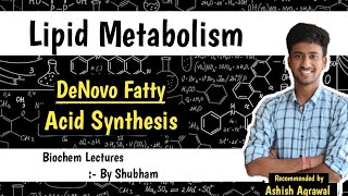 De Novo Synthesis Of Fatty Acids  Lipid Metabolism  Biochemistry Lectures [upl. by Lindsay]