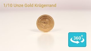 110 Unze Krügerrand Goldmünze in 360° Ansicht [upl. by Leemaj500]