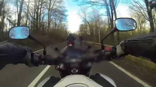 Version longue Chevreuse partie 1  balade dans la vallée le 29122013  motard IDF [upl. by Arondell488]