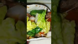 turkey burger sour cream hot sauce salad soft shell taco [upl. by Forrest903]