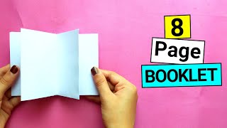 How to Make a 8 Page Booklet with One Sheet of Paper [upl. by Barrus808]