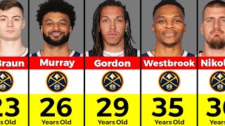 Age Comparison NBA Denver Nuggets Players in 2024 [upl. by Cruz]