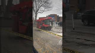 Construction work at Danforth Ave toronto travel torontotravelguide automobile torontotourism [upl. by Nabla]