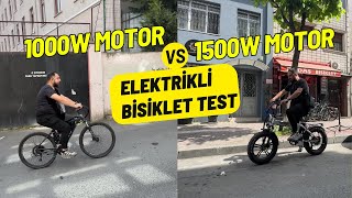 1000W ile 1500w Elektrikli Bisiklet Sürüş Testi Yaptık Pilli Bisiklet [upl. by Ahsaeit155]