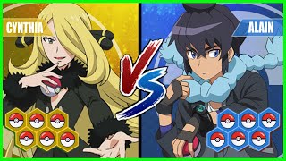 Pokemon Battle Cynthia Vs Alain [upl. by Jerol]