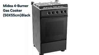 Midea 4Burner Gas Cooker 50 X 55cm Black 20BMG4G007B [upl. by Yenhoj]