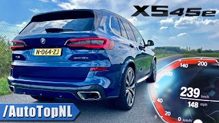 BMW X5 45e  ACCELERATION TOP SPEED amp SOUND by AutoTopNL [upl. by Atteve]