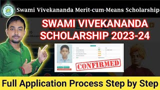 Swami Vivekananda Scholarship 202324 Application Full Process Step By Step For College University [upl. by Hairu50]