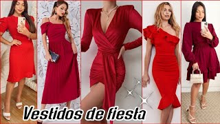 30 ideas de Vestidos rojos para fiestas ❤️ [upl. by Llertniuq]