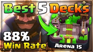 BEST DECKS for ARENA 15 🔥 INSANE WIN  in ClashRoyale [upl. by Laeira]