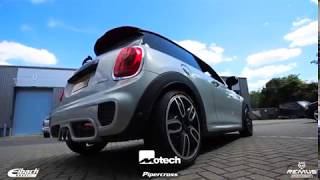 2017 JCW Mini Cooper F56 20 Eibach  Wheel spacers  Remus Powerzier Motech Performance [upl. by Lanti]