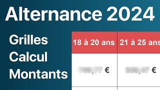 Le salaire en alternance  grille 2024 calcul et montants [upl. by Errol596]