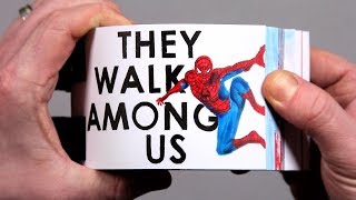 Drawing a REAL Superhero Flip Book [upl. by Notse]