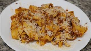 Making Pappardelle Bolognese at Home [upl. by Nimzay]