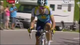 Alberto Contador DESTROYS Lance ArmstrongTour de France 2009 Verbier [upl. by Silvanus]