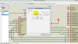 6 Atmega32 Assembly Tutorial DAC 0800 interfacing with AVR ATmega32 and Triangular wave generation [upl. by Ree]