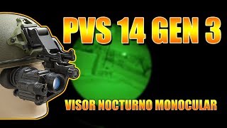 PVS 14 GEN 3 VISOR NOCTURNO MONOCULAR EN ESPAÑOL [upl. by Ybhsa350]