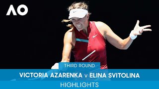 Victoria Azarenka v Elina Svitolina Highlights 3R  Australian Open 2022 [upl. by Sadnalor992]