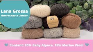 Lana Grossa Natural Alpaca Classico [upl. by Pisano]