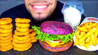 ASMR EATING BURGER KING JERRY IMPOSSIBLE WHOPPER CHEESE CRISPY ONION RINGS FRIES ICE CREAM MUKBANG [upl. by Colleen981]