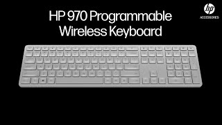 HP 970 Programmable Wireless Keyboard  Rechargeable intuitive customizable  HP Accessories [upl. by Levy]