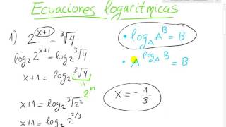 Ecuaciones logaritmicas ejercicios resueltos [upl. by Temirf508]