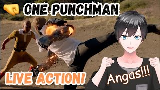 One Punch man Live Action  Saitama vs Genos Reaction Angas 🔥🤜 [upl. by Aicilak]