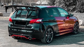 308 GTI AVEC UN AILERON SURDIMENSIONNÉ FULL CARBONE orleans peugeotsport auto [upl. by Zacks]