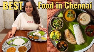 BEST Food in CHENNAI  Legendary Restaurants amp Cafes musttry for Idlis Ghee Podi Dosa amp Thali [upl. by Witha]