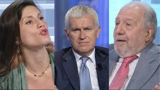 SCONTRO INFUOCATO MIRIAM FALCO ESAGERA CON BELPIETRO CAPRARICA NON CI STA E ATTACCA [upl. by Cinom909]