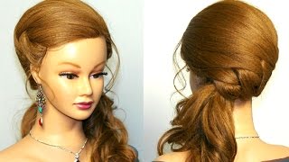 Wedding prom hairstyle for long hair tutorial [upl. by Drofnas432]