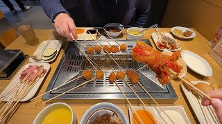 AllYouCanEat Deep Fried Skewers Buffet [upl. by Analad]