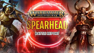 SPEARHEAD Battle Report  Stormcast VS Slaves to Darkness ageofsigmar warhammer [upl. by Notxed936]