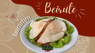 RECEITA  BEIRUTE DE FILÉ MIGNON COM PÃO SÍRIO [upl. by Fried]