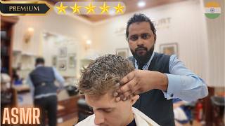 Indias Most Expensive Barbershop Haircut amp Massage for ₹3000 ASMR [upl. by Samled836]