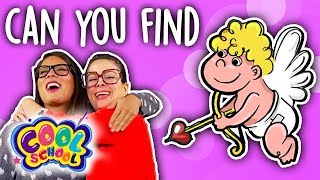 Can You Find Cupid Valentines Day with Ms Booksy amp Crafty Carol at Cool School  Find It Game [upl. by Ymled893]