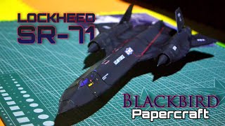 LOCKHEED SR71 BLACKBIRD US AIR FORCE PAPERCRAFT [upl. by Selena]