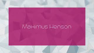 Maximus Henson  appearance [upl. by Ainadi]