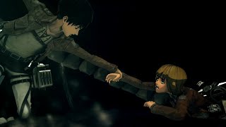 Eren Sacrifices himself to Save Armin  Attack On Titan 2 Game [upl. by Dlorag997]