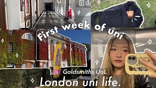 First week of Uni 🎧🫧 Goldsmiths London Uni life [upl. by Sokim]