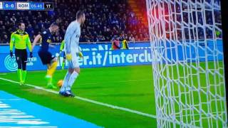 Perisic passaggio di testa ad Handanovic in Inter  Roma [upl. by Cyn332]