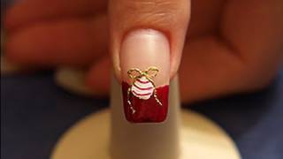 Christmas ball as fingernail decoration [upl. by Bekha]